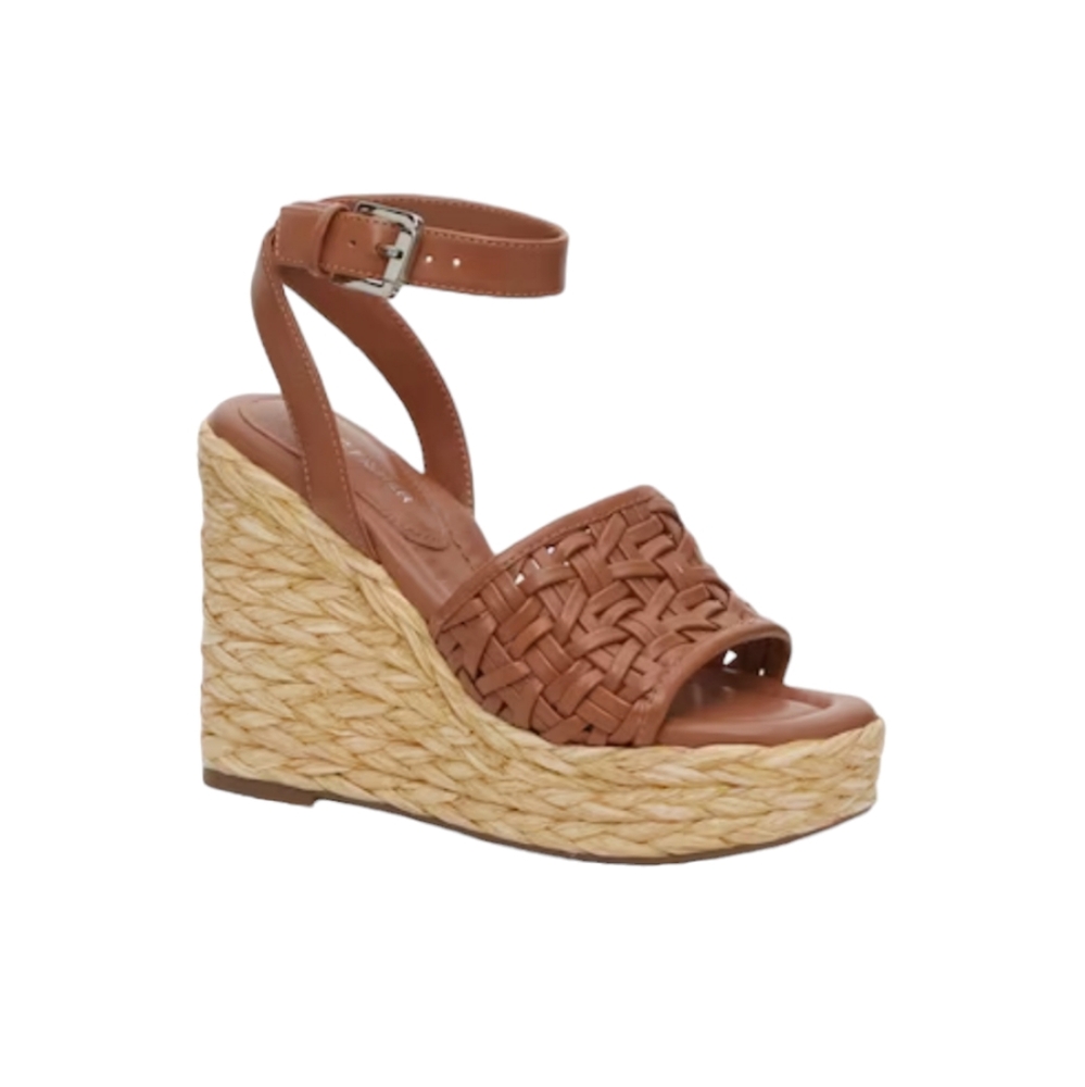Marc Fisher Gladi Wedge Sandal NIB Sz 10M Color cognac
